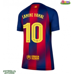 Barcelona Lamine Yamal #10 Hemmatröja Kvinnor 2025-26 Kortärmad